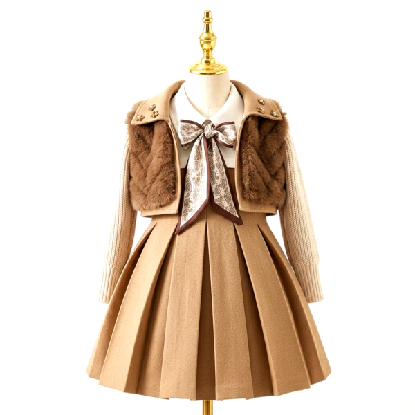 mocha-princess-dress-mannequin-1 Mocha princess dress set